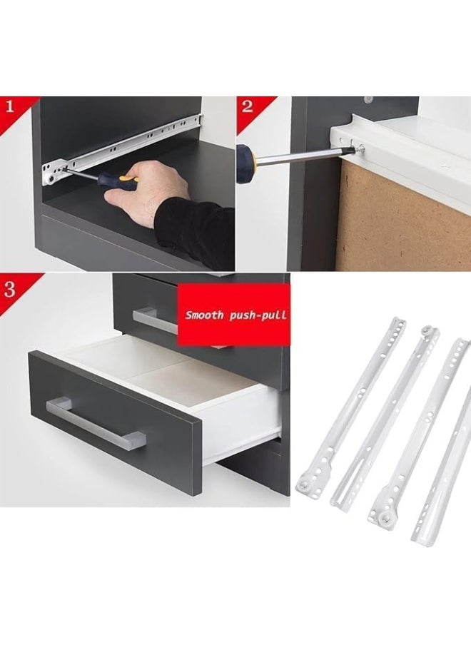 Royal Apex Royal Apex Cabinet Rails Drawer Track Slides For Computer Table Clothing Cabinets With Wheels White Color (18 inch)  - Image 4