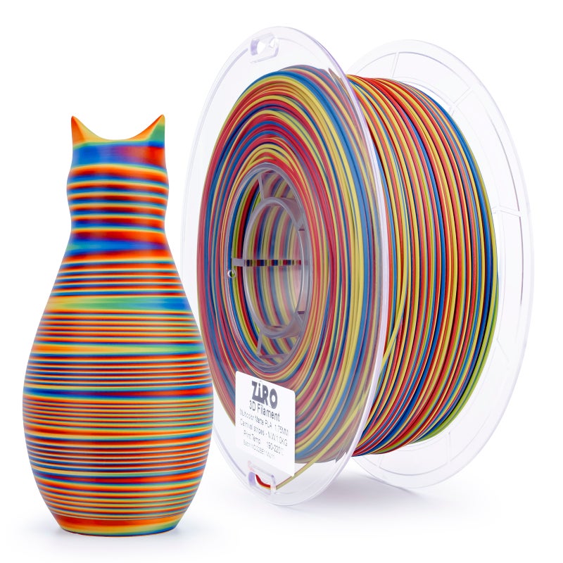 ZIRO CARNIVAL STRIPES Stripes Matte PLA Fast Color Change Filament 1.75mm 1kg/2.2lb Spool , - Image 2