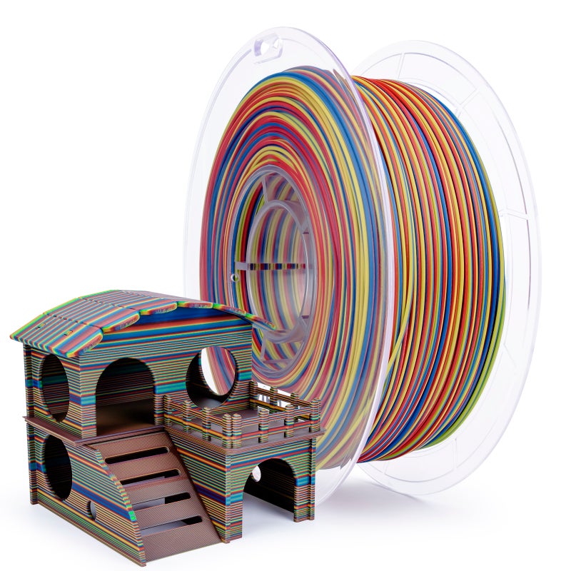 ZIRO CARNIVAL STRIPES Stripes Matte PLA Fast Color Change Filament 1.75mm 1kg/2.2lb Spool , - Image 1