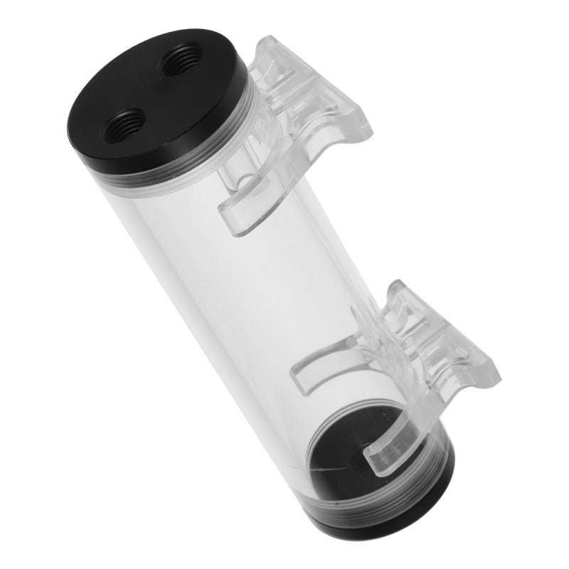G1/4 Thread Computer Water Cooling Cylinder 16cm Cylindrical Tank Reservoir Tank for PC Computer Case Cooling System (Black) - Image 5
