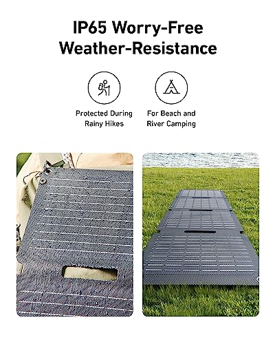 Anker Solix PS30 Solar Panel, 30W Foldable Portable Solar Charger, IP65 Water and Dust Resistance, Ultra-Fast Charging, Charges 2 Devices at Once, for Camping, Hiking, and Outdoor Activities. - Image 4