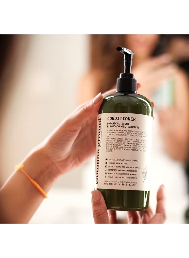 Common Ground All Natural Shampoo and Conditioner Set; Paraben and Cruelty Free, Organic, Vegan, Plant-Based Formula, Botanical Scent and Avocado Oil Extract, for Men and Women - Image 5