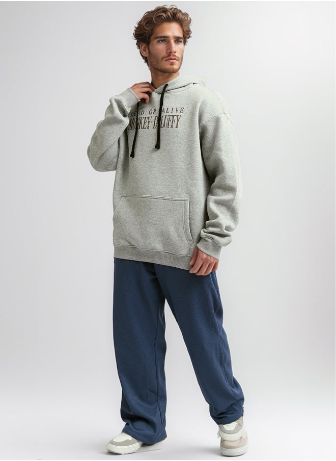RAVIN Heather Grey Hoodie Shirt With Kangaro Pocket  - Image 5
