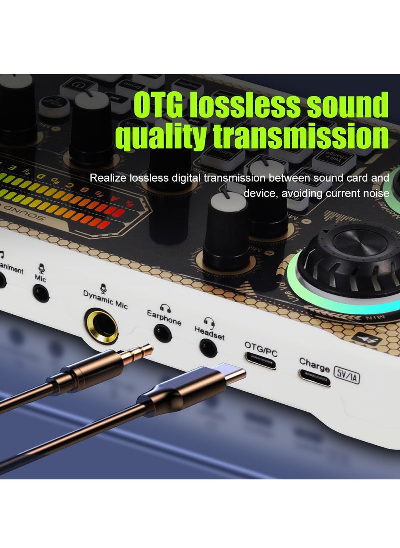Extra - Live Sound Cards Condenser Microphone Set Streaming Audio Mixer with Microphone Stand/Suitable for Live Broadcast/Podcast/Youtube/PC/Smartphone(U87+NX7) - Image 1