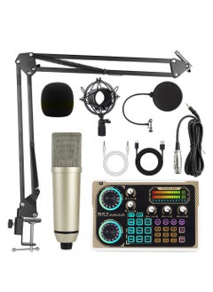 Extra Live Sound Cards Condenser Microphone Set Streaming Audio Mixer with Microphone Stand/Suitable for Live Broadcast/Podcast/Youtube/PC/Smartphone(U87+NX7)  - Image 1