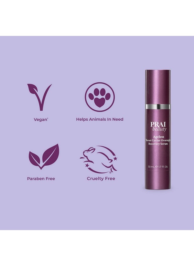 PRAI - Beauty Ageless Throat Caviar Overnight Recovery Serum For Instantly Ageless Neck Neck Firming And Tightening Serum 1.7 Oz - Image 1