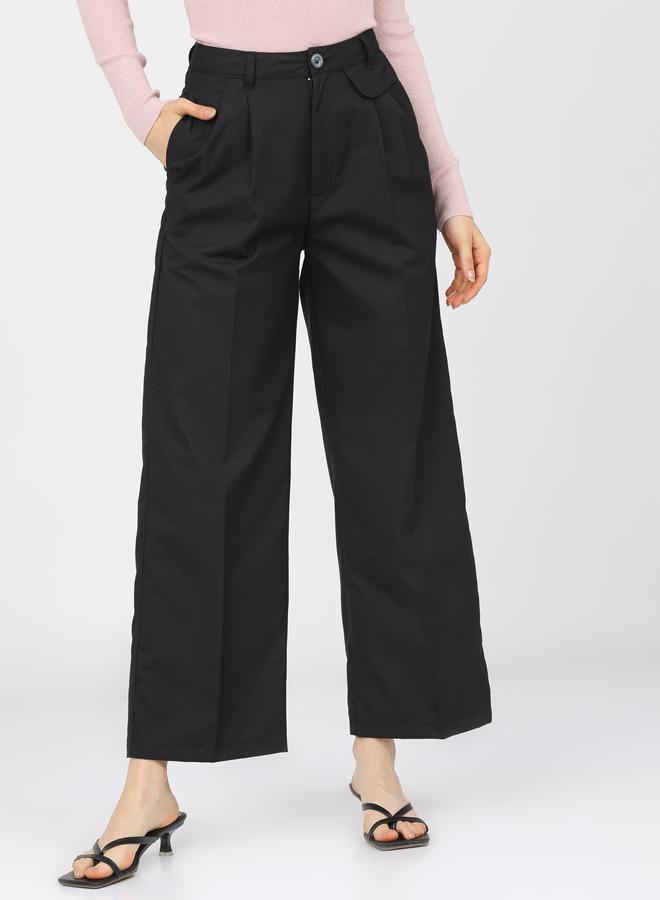 Tokyo Talkies Straight Fit Easy Wash Pleated Parallel Trouser - Image 1