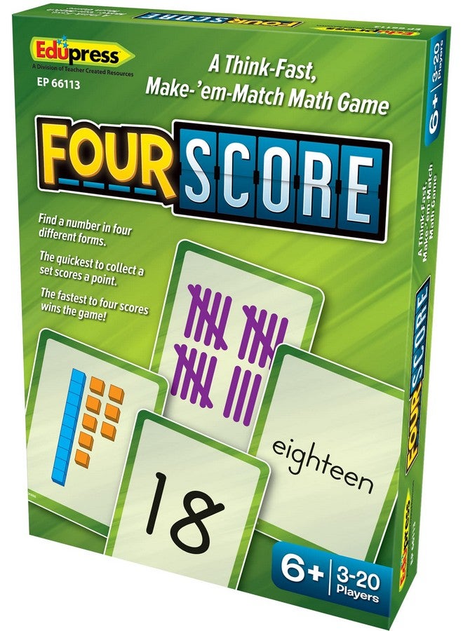 Teacher Created Resources Four Score Card Game - Image 1