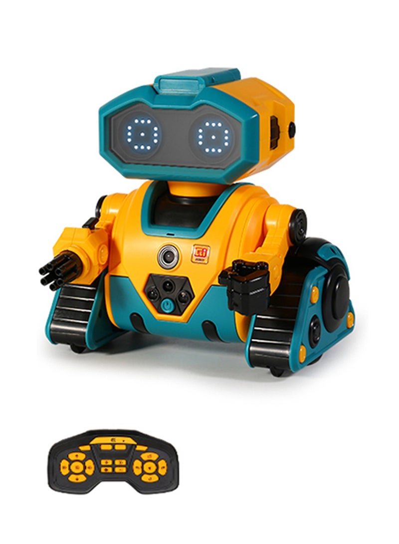 Intelligent LED Expression Switching Robot DIY Assembly with Infrared Sensor 2.4G Wireless Remote Control Cute Toy Gift for Kids  - Image 1