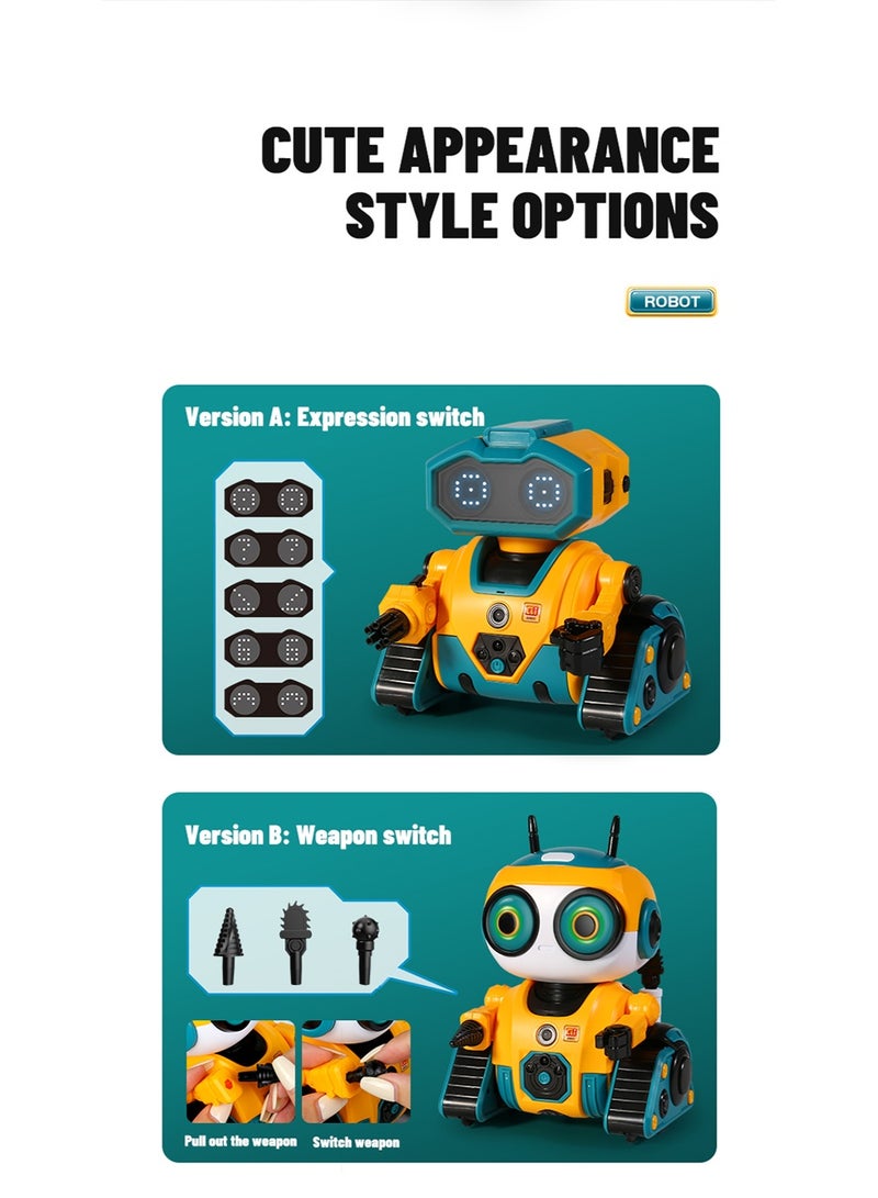 Intelligent LED Expression Switching Robot DIY Assembly with Infrared Sensor 2.4G Wireless Remote Control Cute Toy Gift for Kids  - Image 5