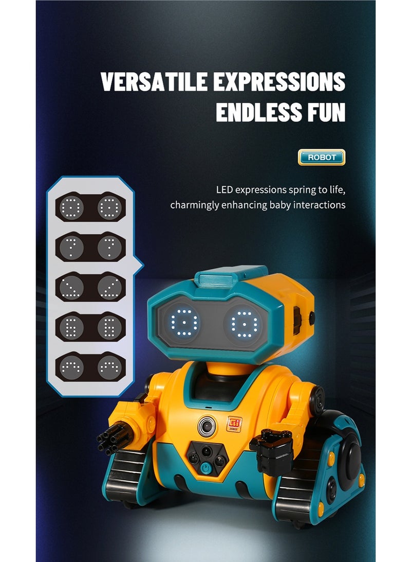 Intelligent LED Expression Switching Robot DIY Assembly with Infrared Sensor 2.4G Wireless Remote Control Cute Toy Gift for Kids  - Image 2