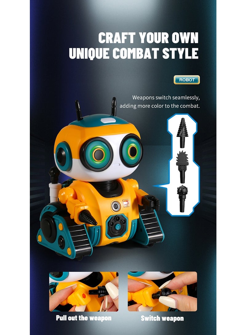 Intelligent LED Expression Switching Robot DIY Assembly with Infrared Sensor 2.4G Wireless Remote Control Cute Toy Gift for Kids  - Image 3