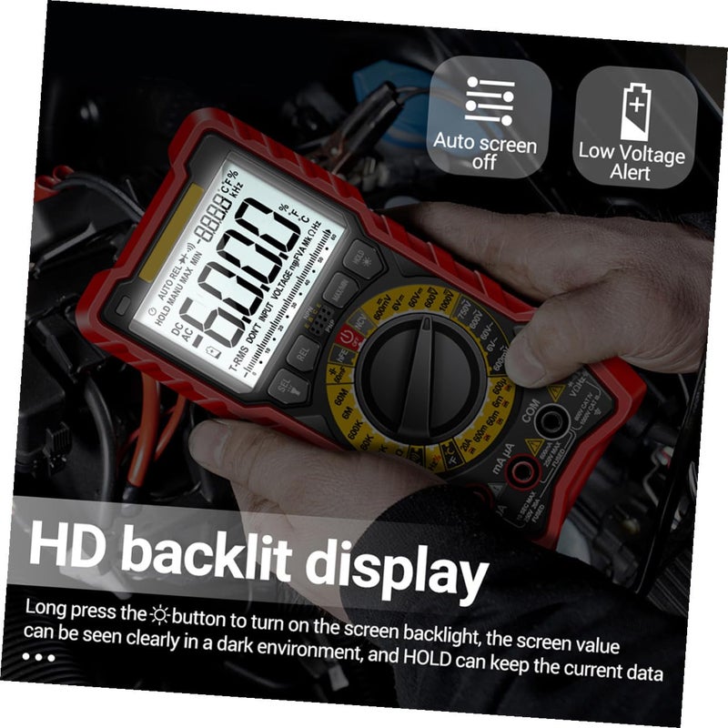 مقياس متعدد رقمي عالي الدقة مع كاشف جهد غير ملامس باللون الأحمر - Image 5