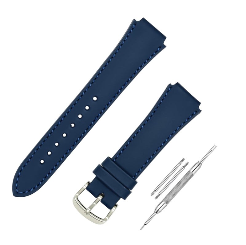 Lineon 18mm Genuine Leather Watch Strap Cut Pattern Specially Compatible With CASIO Royale AE-1200WH AE 1200 WH with Tool - Image 1