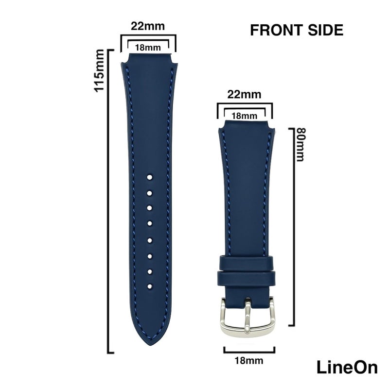 Lineon 18mm Genuine Leather Watch Strap Cut Pattern Specially Compatible With CASIO Royale AE-1200WH AE 1200 WH with Tool - Image 3