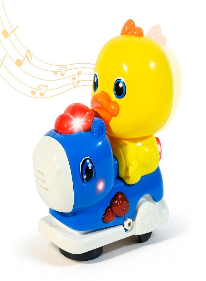 lonfypeng Baby Crawling Walking Toys for Toddlers with Adorable Shape, Musical Car Crawling Developmental Toys with Sounds and Lights, Ideal Gifts for Babies - Image 1
