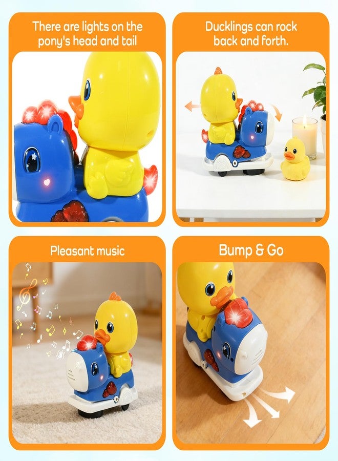 lonfypeng Baby Crawling Walking Toys for Toddlers with Adorable Shape, Musical Car Crawling Developmental Toys with Sounds and Lights, Ideal Gifts for Babies - Image 4