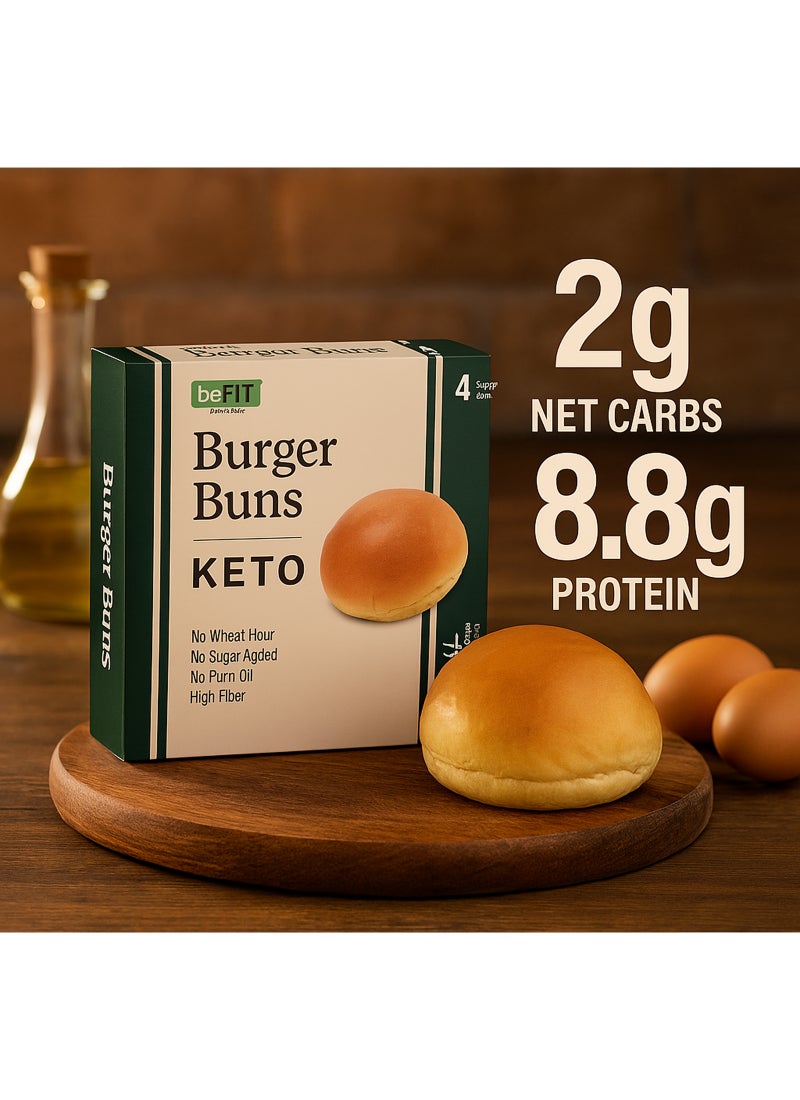 BeFit Keto Salute Low Carbs Burger 4 Buns - Image 3