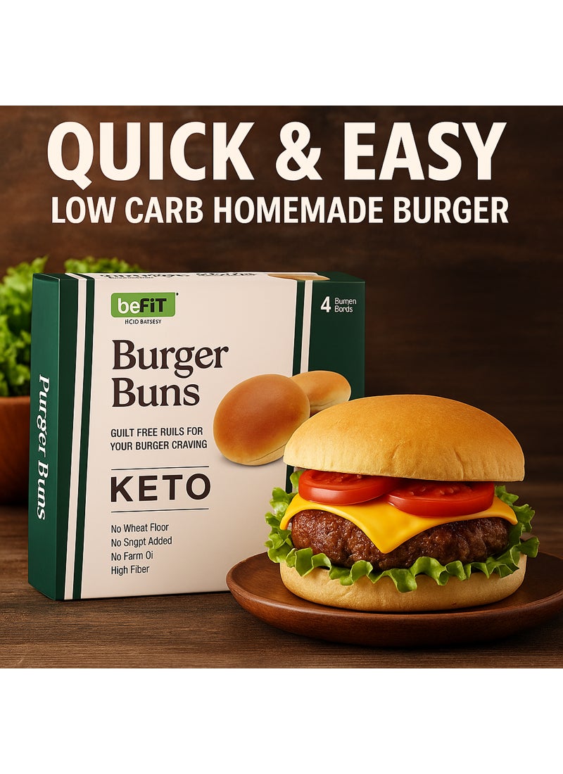BeFit Keto Salute Low Carbs Burger 4 Buns - Image 2