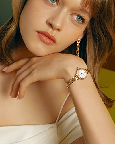 Lola Rose Elegant Women's Dress Watch with Genuine Gemstone, Ladies Multicolor Stainless Steel Bracelet Watch, Classic Gift for Women - Image 2