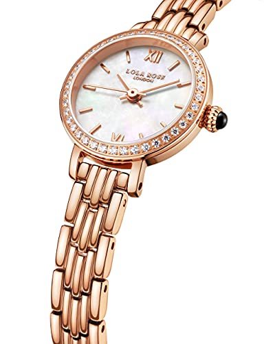 Lola Rose Elegant Women's Dress Watch with Genuine Gemstone, Ladies Multicolor Stainless Steel Bracelet Watch, Classic Gift for Women - Image 3