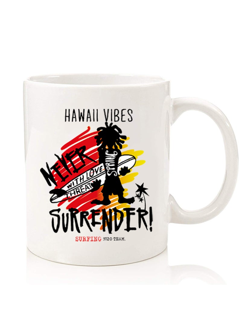 Theodor Premium Quality Two Sided Printed Coffee Mug Tea Cup For Home Office, Kids Men Women Hawaii Vibes - Image 1