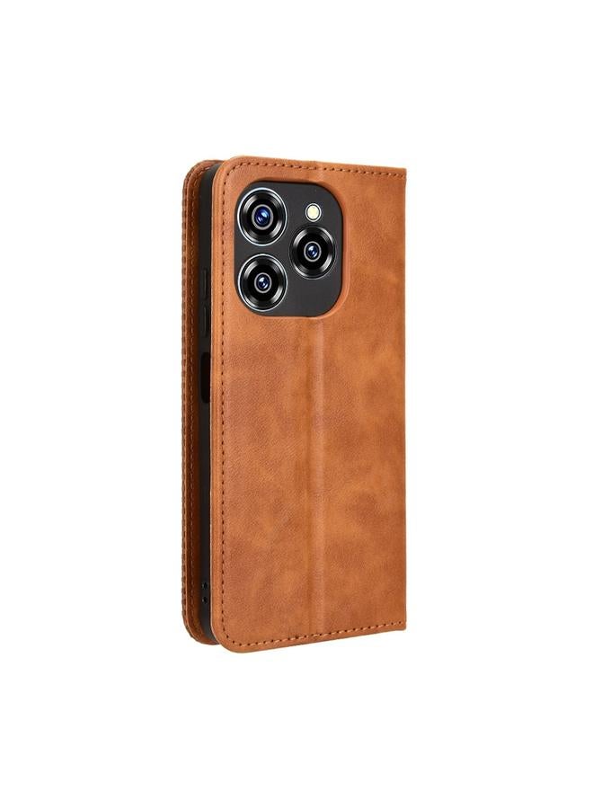 S-TOP Case For Oukitel C50 Magnetic Buckle Retro Texture Leather Phone Case - Image 3