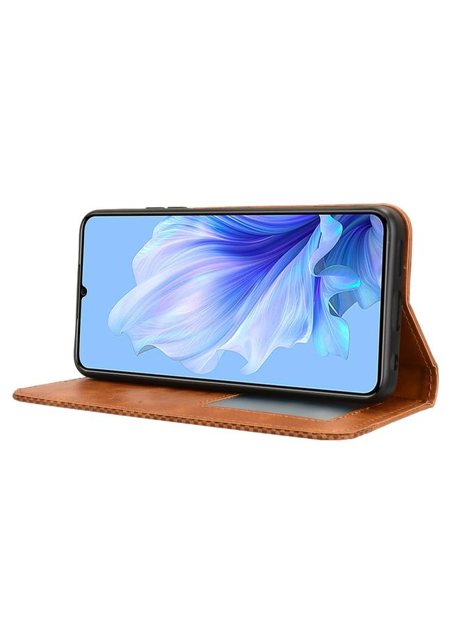 S-TOP Case For Oukitel C50 Magnetic Buckle Retro Texture Leather Phone Case - Image 5