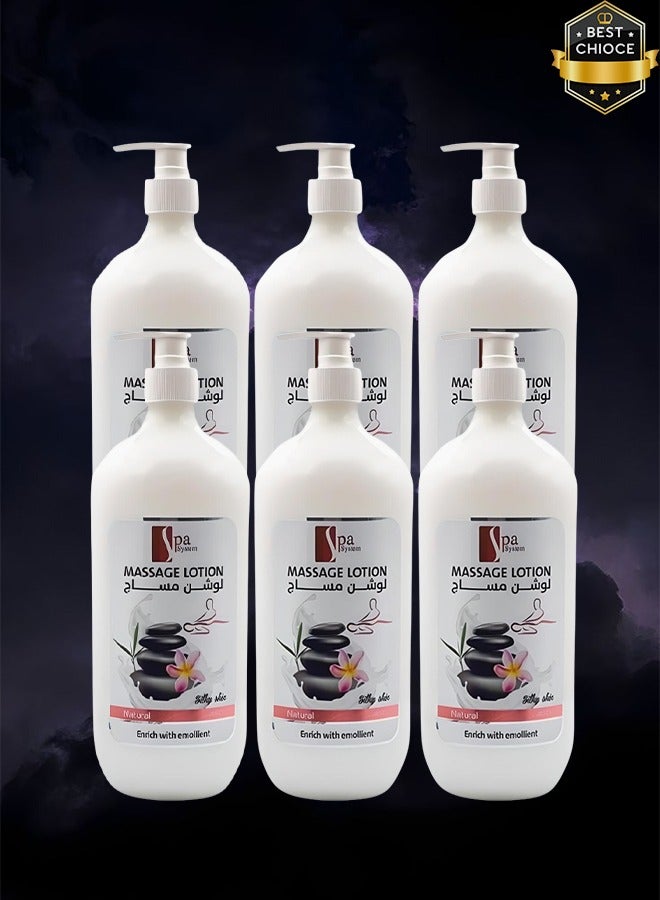 Spa System 6 Pieces Massage Lotion Natural Enrich With Emolient - Image 1