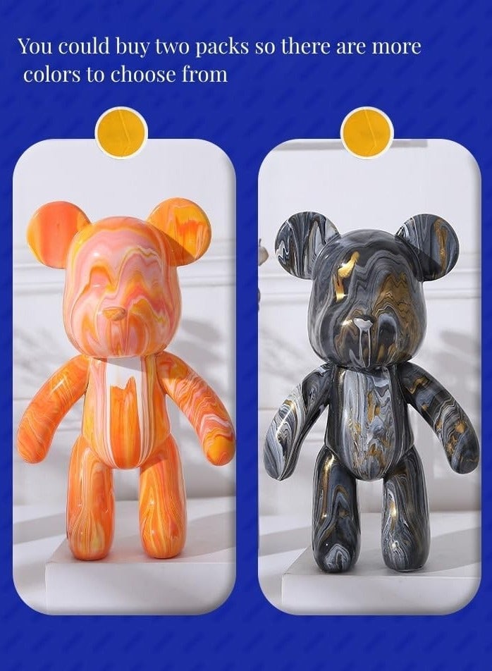 DIY Painting Fluid Bear Teddy Bear Painting Kit Set 23cm Pink - Image 5