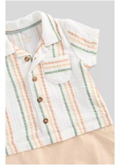 mothercare Mock Shirt and Shorts Romper  - Image 2