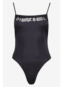 DIESEL Women Brand Logo One Piece Swimwear, Black  - Image 1