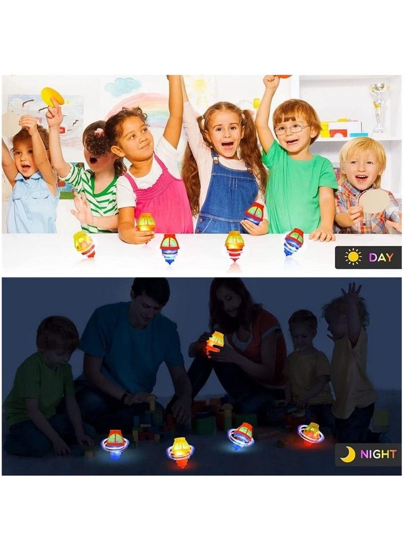24 Pcs LED Light Up Spinning Tops for Kids Colorful Flashing Spinners Gyroscope Novelty Bulk Toys Party Favor Goodie Bag Fillers for Birthdays  - Image 5