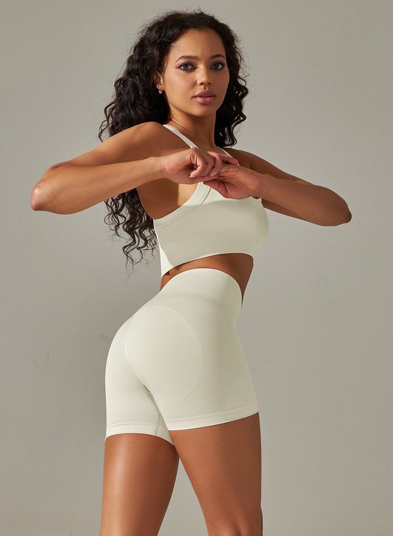 Loquat Yoga Tight Fitting Stretch Soft Sets White - Image 2