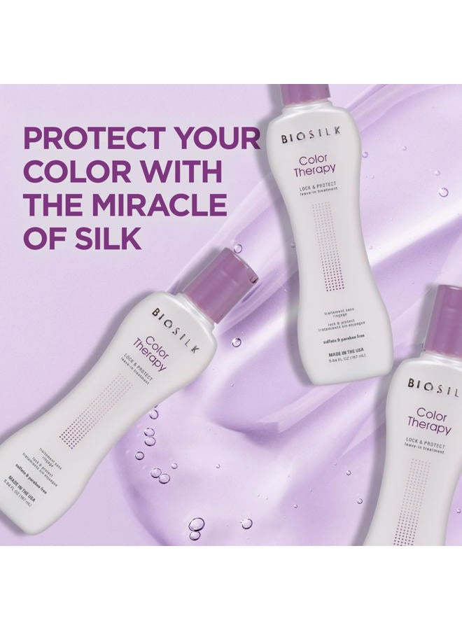 BIOSILK Color Therapy Lock & Protect, Prevents Color Loss & Strengthens Hair, Keeps Color Vibrant & Rich, Sulfate, Paraben & Cruelty-Free, 5.64 Oz - Image 4