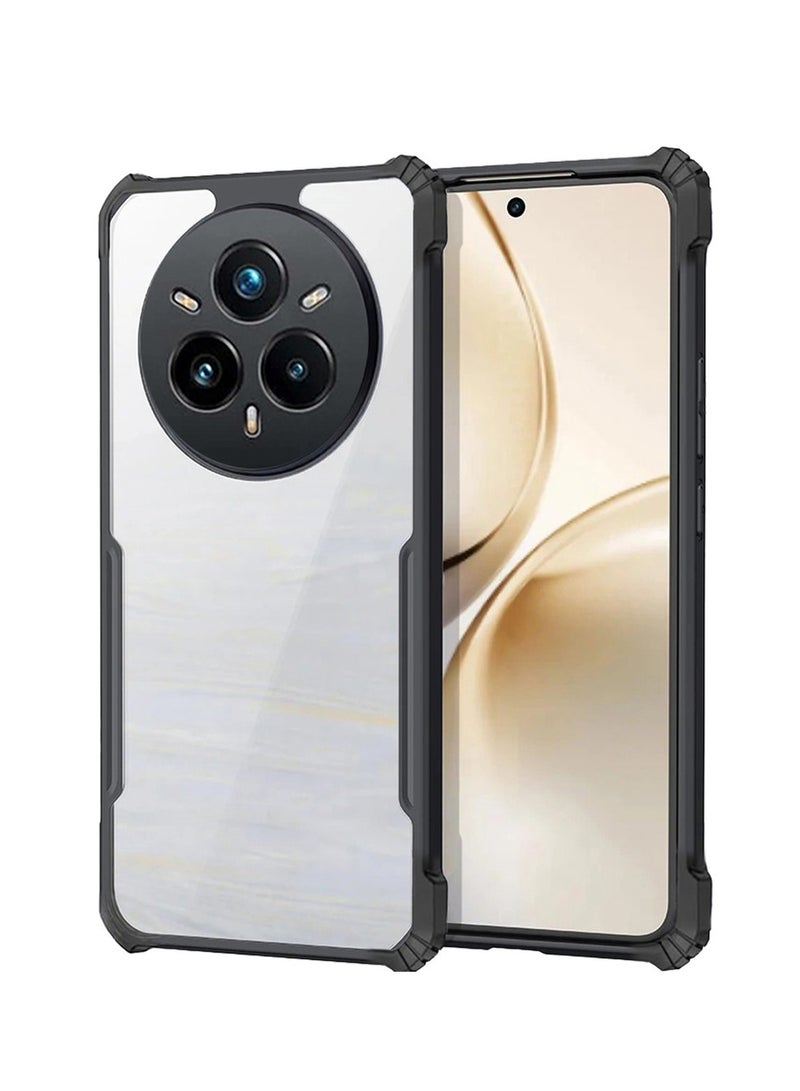 Wtech Realme 14 Pro 5G 2025 Hybrid TPU Silicone with Raised Armour Bumpers Slim Case Cover (MCAPSA) - Clear/Black - Image 1