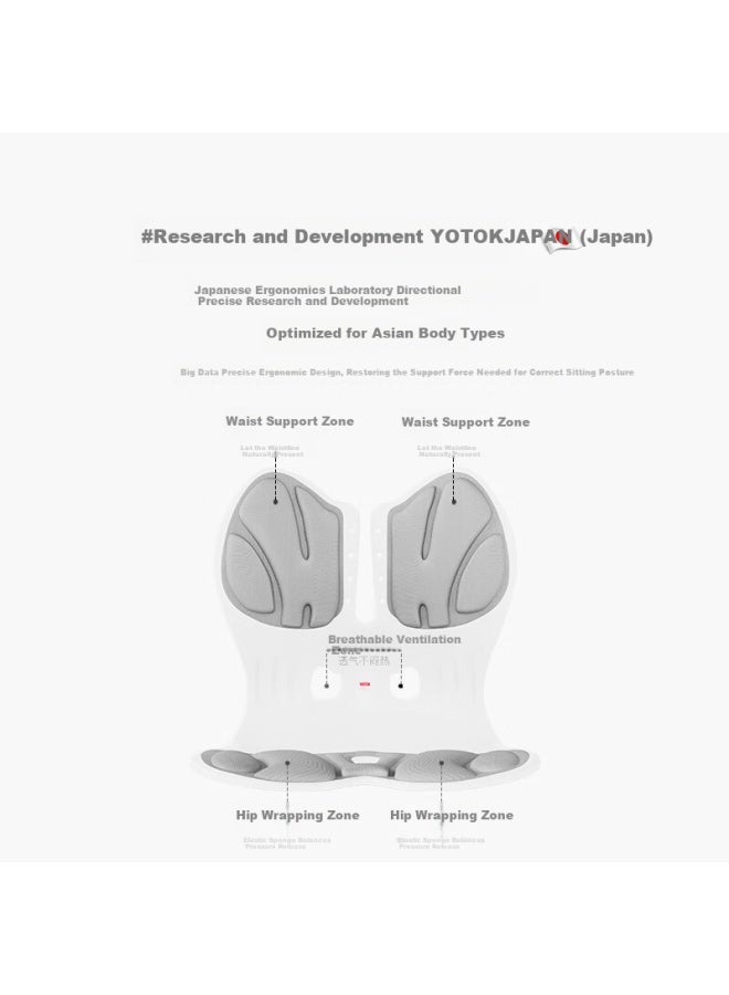 Youtengyouju Yotok (japan) Genuine Lumbar Support Cushion, Back Pain Relief Device, Office Chair Backrest, Ergonomic Posture Correcting Chair - Image 3
