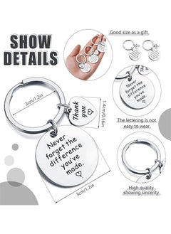 Ant 6-Piece Thank You Gifts Keychain, Stainless Steel Keyrings for Thank You Coworker Teacher Doctor Gifts  - Image 2