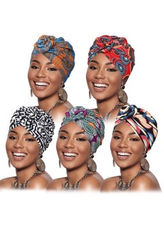 5 Pack Knotted Headwraps For Women African Turban Preknotted Beanie Headwraps Hair Covers - pzsku/Z2EF51E037852B8E1202CZ/45/_/1718271739/3db89e29-1b9a-4723-a391-0dc0487d2060