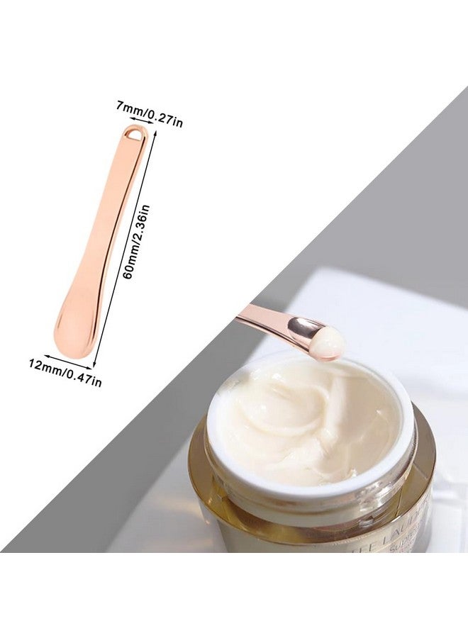 YuCool 15 Pieces Mini Metal Cosmetic Skincare Spatulayucool Mini Reusable Mask Facial Scoopfor Facial Cosmetic For Face Mask Cream(3 Colors) - Image 3