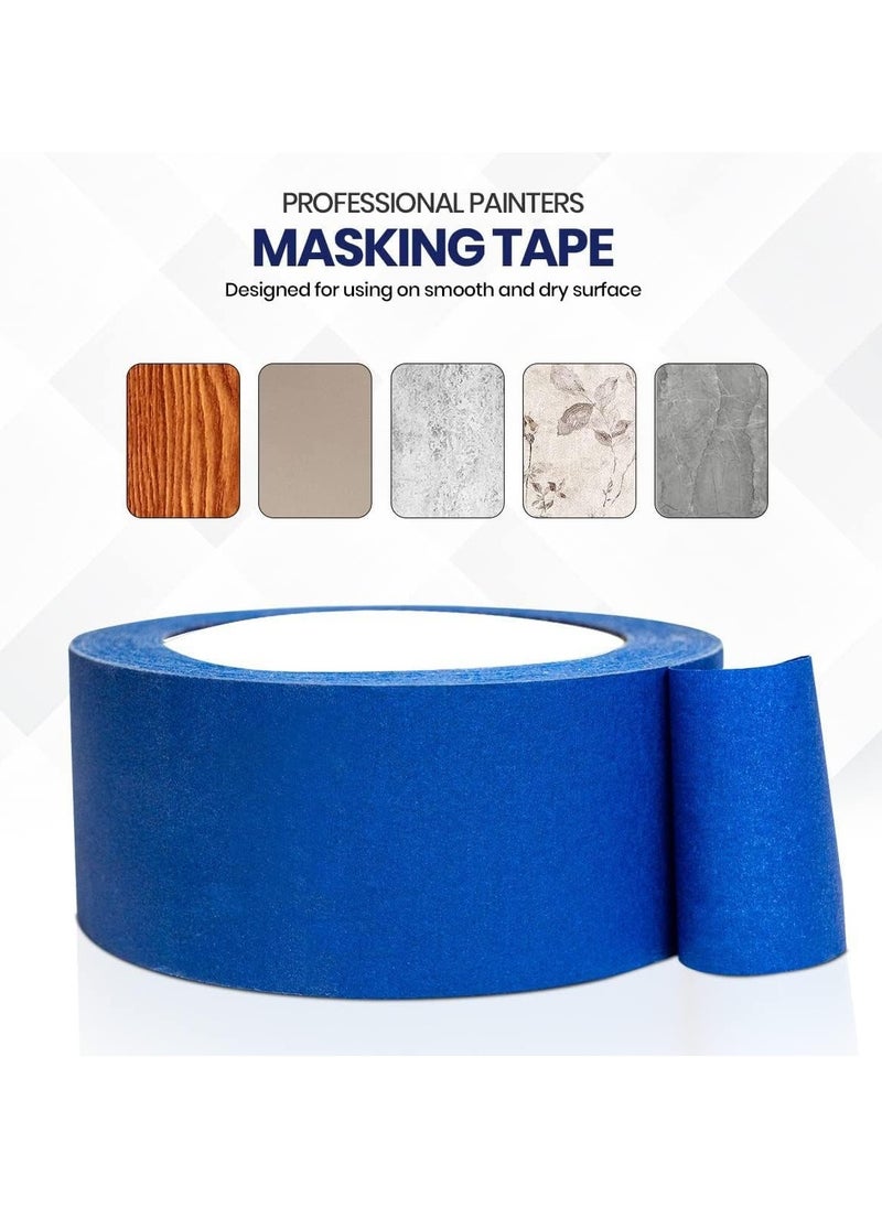 Generic Blue Painter’s Tape | 2 x 20 Yards Masking Tape for Painting, DIY Home Office School Stationery, Craft Decorating Tape 【6 Rolls】  - Image 5