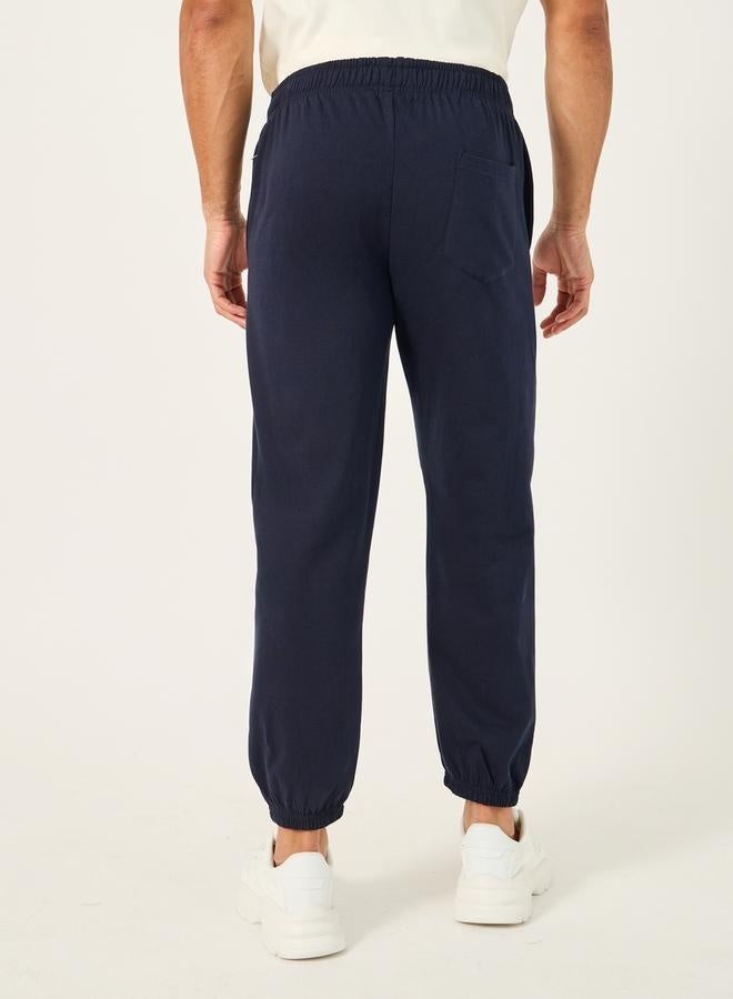 Styli Relaxed Fit Fleece Badge Detail Joggers with Zip Pockets  - Image 5