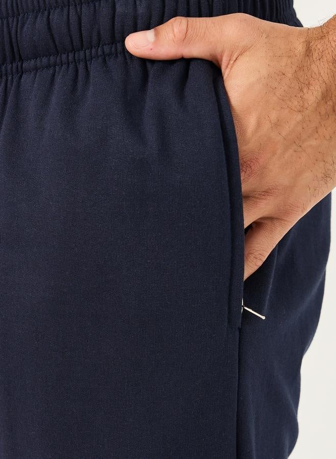 Styli Relaxed Fit Fleece Badge Detail Joggers with Zip Pockets  - Image 4