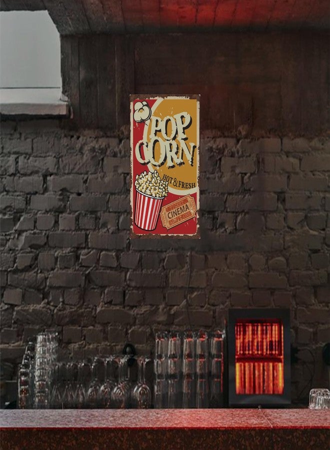 SUPERDANT Popcorn Tin Signs Cinema Metal Sign Poster Movie Theater Store Vintage Wall Art Plaque Home Theaters Wall Decor for Kitchen Living Room Bedroom Bar Man Cave Garage Decoration Gifts - Image 5