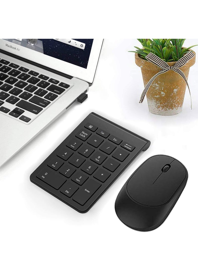 Generic - Wireless Number Pad and Mouse Combo Portable Ultra Slim 2.4GHz USB Wireless Numeric Keypad and Mouse Set - Image 1