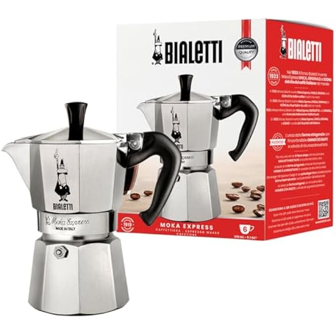 بياليتي قهوة كافيتيرا من موكا إكسبريس 6 أونصة فضية، عبوة واحدة، 6800 - Image 1