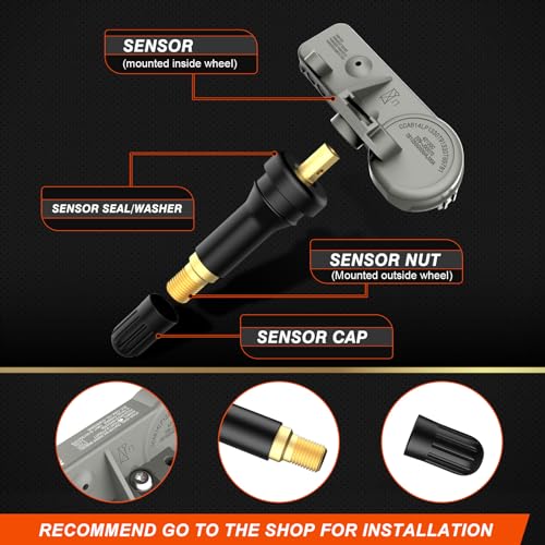 ISINFLASH TPMS Sensor, 315MHZ Tire Pressure Monitor System Sensors Compatible with Chevy GMC Buick Cadillac Pontiac Replace OE 13581558, 13598771,13598772, 13586335, 20923680, 4Pcs - Image 4