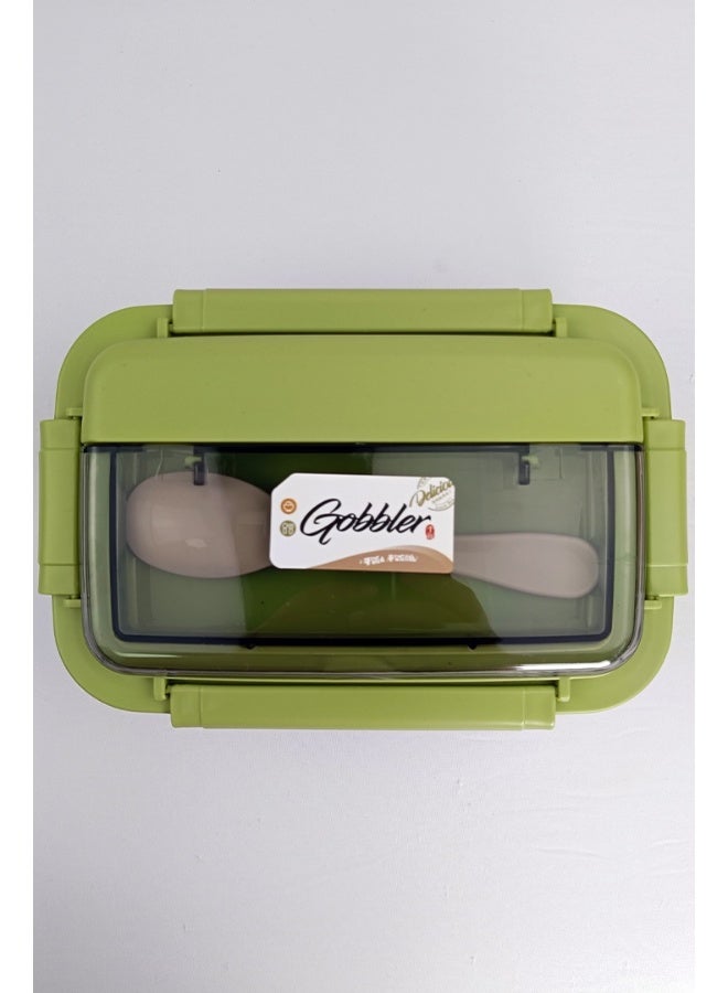 Toshionics Lunch Box 1.1L – 2 Layer – Leakproof, BPA-Free, 3 Compartments, Spoon Included – For Kids & Adults – Ideal for School, Office, Travel, Home – 20x12x6 cm - Image 4