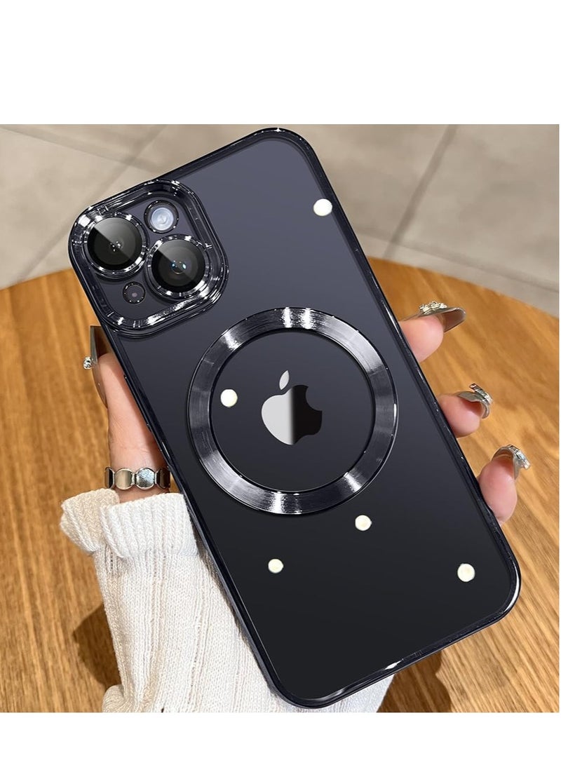 إلترازون Black iPhone 15 Case – Integrated Camera Lens Protection, Military Grade Drop Protection, TOP N56 Magnets, MagSafe Compatible - Image 1