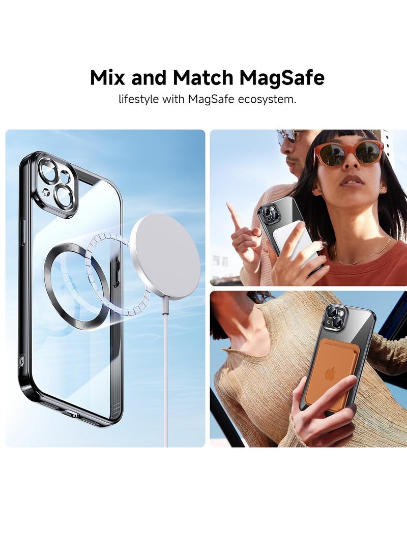 إلترازون Black iPhone 15 Case – Integrated Camera Lens Protection, Military Grade Drop Protection, TOP N56 Magnets, MagSafe Compatible - Image 4